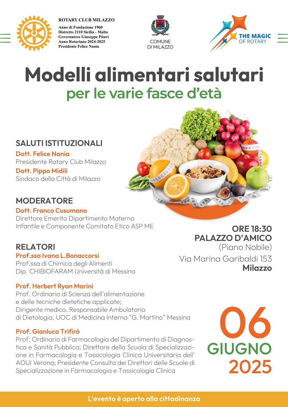 Modelli alimentari salutari per varie fasce d'età